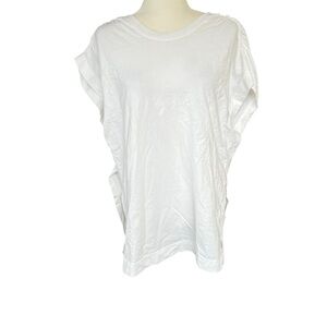 Free People White Relaxed Short Sleeve Tee